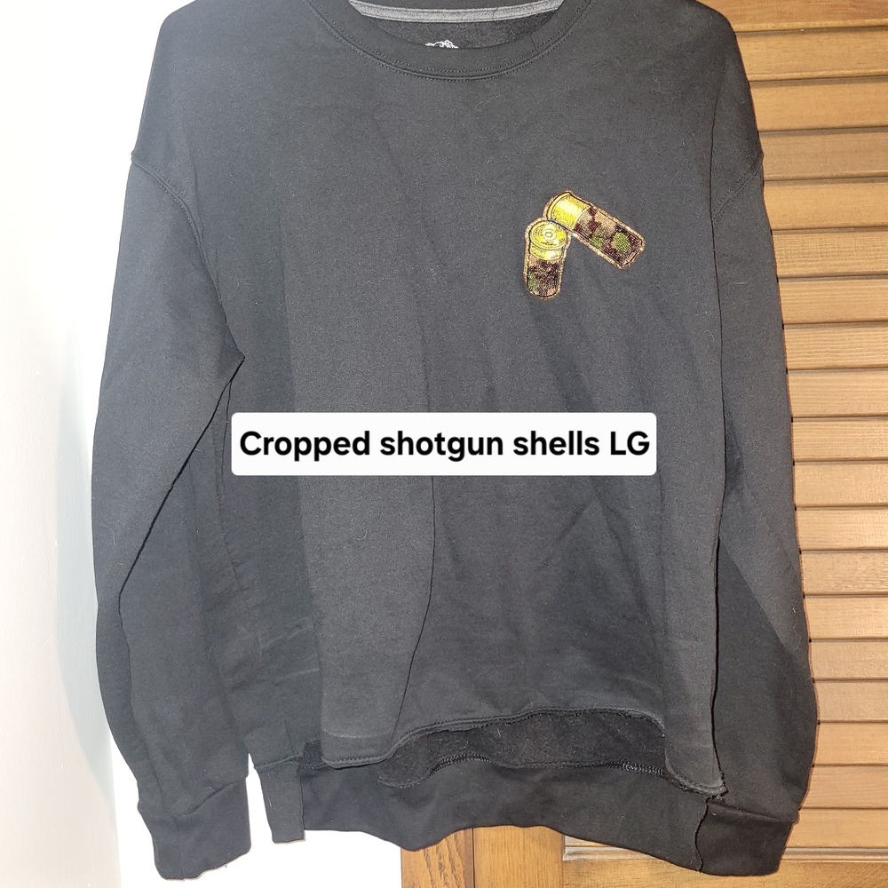 Black Men's Sweater with Shotgun Shell Design